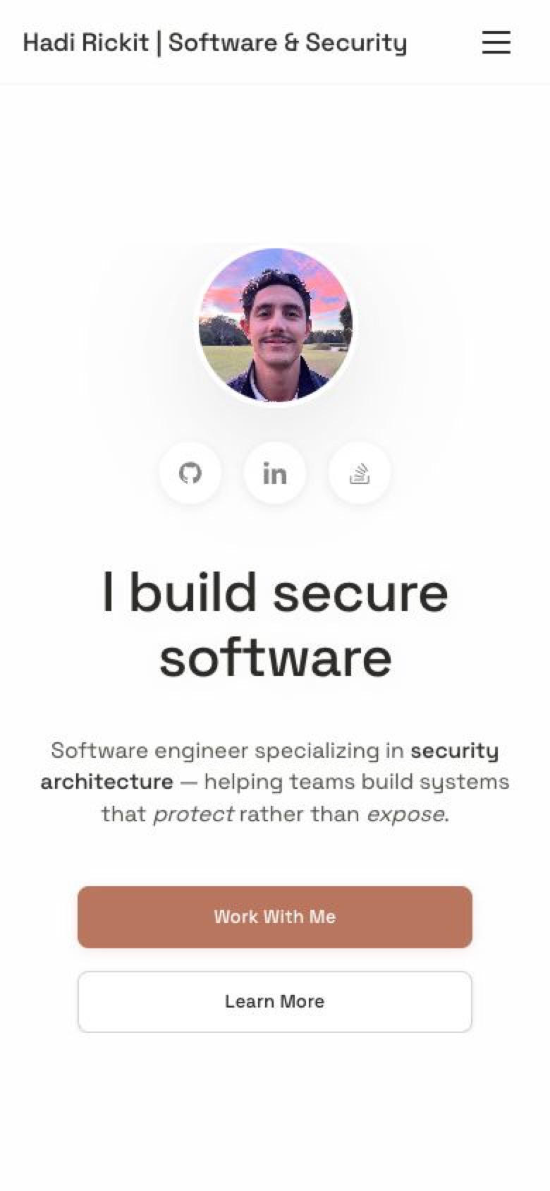 Rickit Hadi mobile website preview